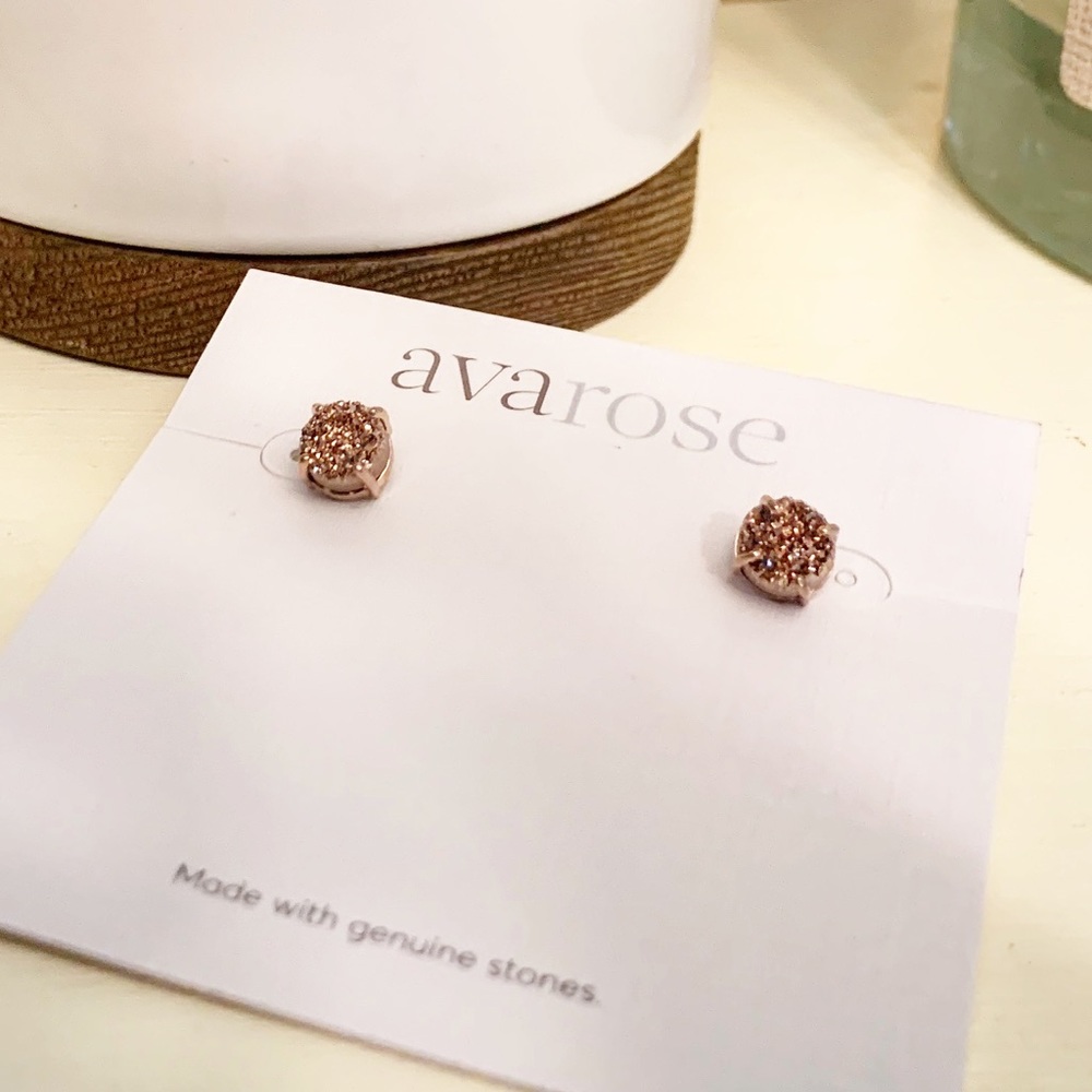 Ava Rose gold earrings - Picture 1 of 1
